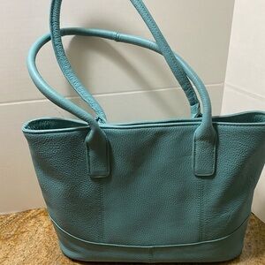 Teal Leather Tote Bag / Kohl’s